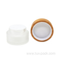 Frosted face cream cosmetic glass jars with engraving